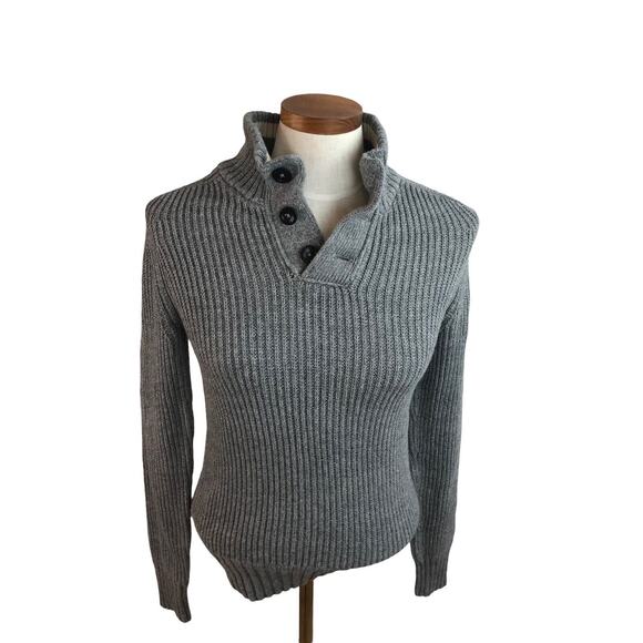 Unisex American eagle buttoned grey sweater Standard Issue size XS - Picture 9 of 10